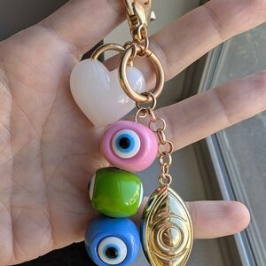 BaubleBar Evil Eye Multicolor Bag Charm Keychain